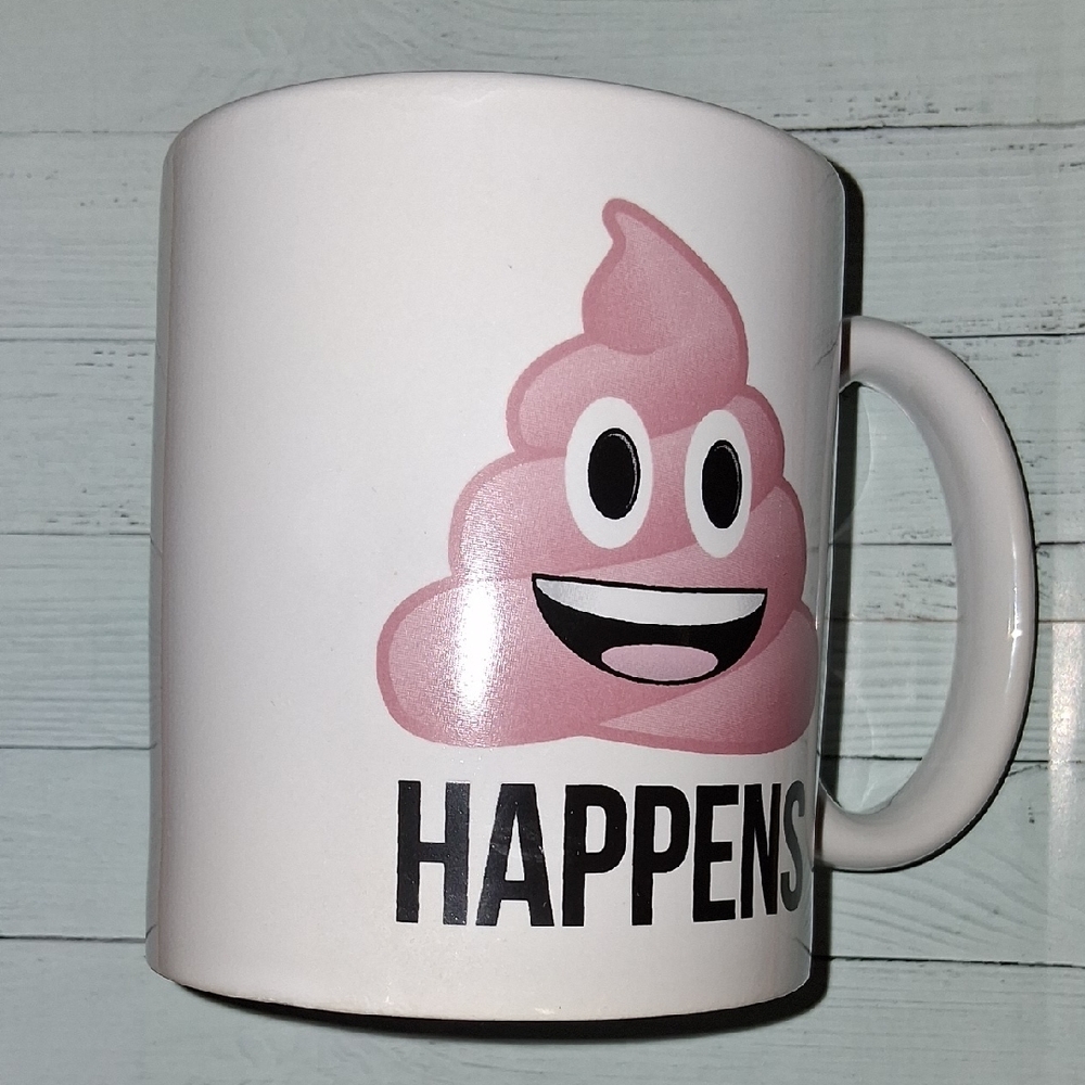 Fun White and Pink Emoji Mug